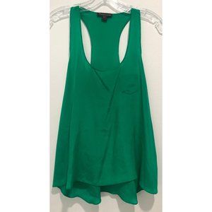 Forever 21 Emerald Green Silk Blouse with Pocket